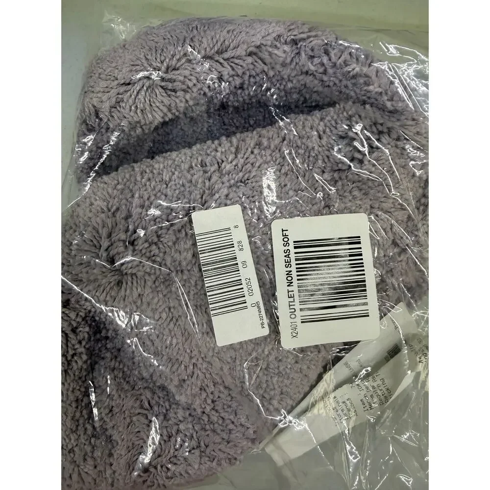 Purple Double Ruffle Bath Rug 10x22 – New